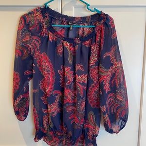 Blue Multicolored Blouse